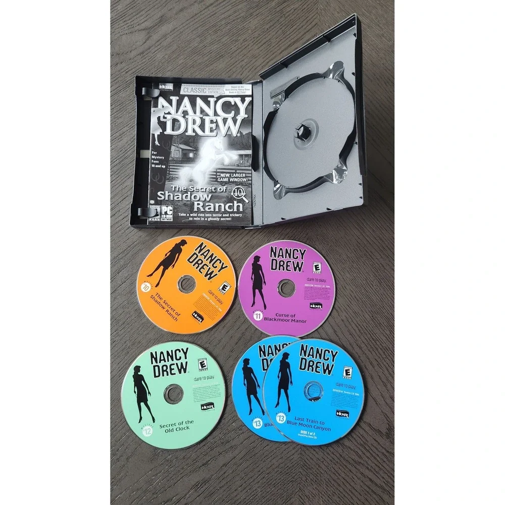 Nancy Drew Ultimate Dare PC CD 4 Game Mystery Collection Shadow Ranch Blackmoor